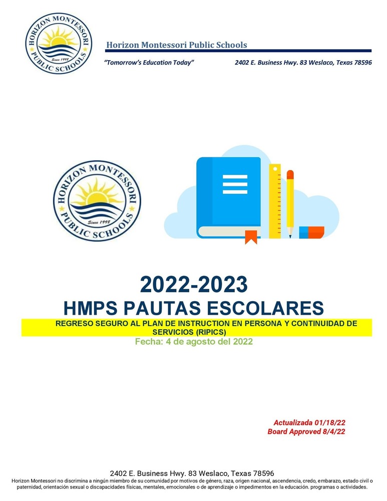 HMPS School Guidelines 2022 - 2023 SPANISH