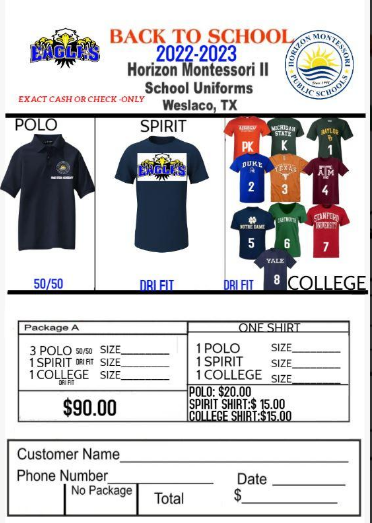 Uniforms for Our New Year! 2022-2023 | HM II Weslaco - STEM Academy